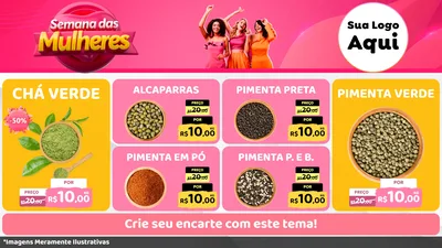 Modelo de TV para TV Horizontal com o tema Semana das Mulheres para Produtos Naturais