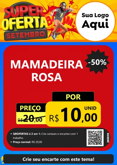 Modelo de Cartaz para Cartaz A4 Vertical com o tema Super Oferta Setembro para Bebês