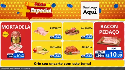 Modelo de TV para TV Horizontal com o tema Sexta Mais Especial para Frios e Laticínios