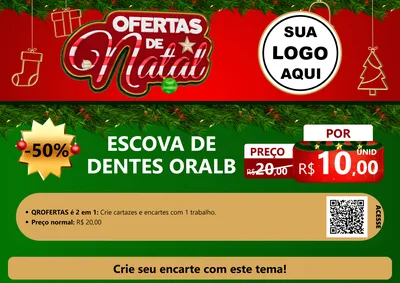 Modelo de Cartaz para Cartaz A4 Horizontal com o tema Ofertas de Natal para Higiene Pessoal
