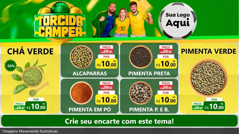 Modelo de TV para TV Horizontal com o tema Torcida Campeã - Copa para Produtos Naturais