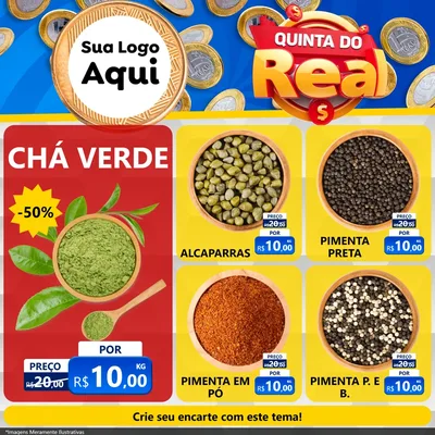 Modelo de Rede Social para Feed Facebook com o tema Quinta do Real para Produtos Naturais