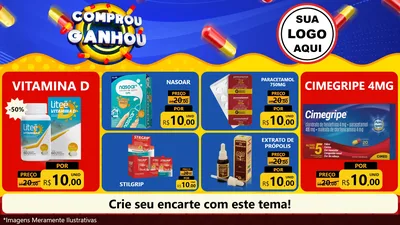 Modelo de TV para TV Horizontal com o tema Comprou Ganhou - Farmácia para Farmácia