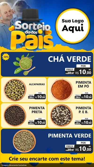 Modelo de TV para TV Vertical com o tema Sorteio Dia Dos Pais para Produtos Naturais