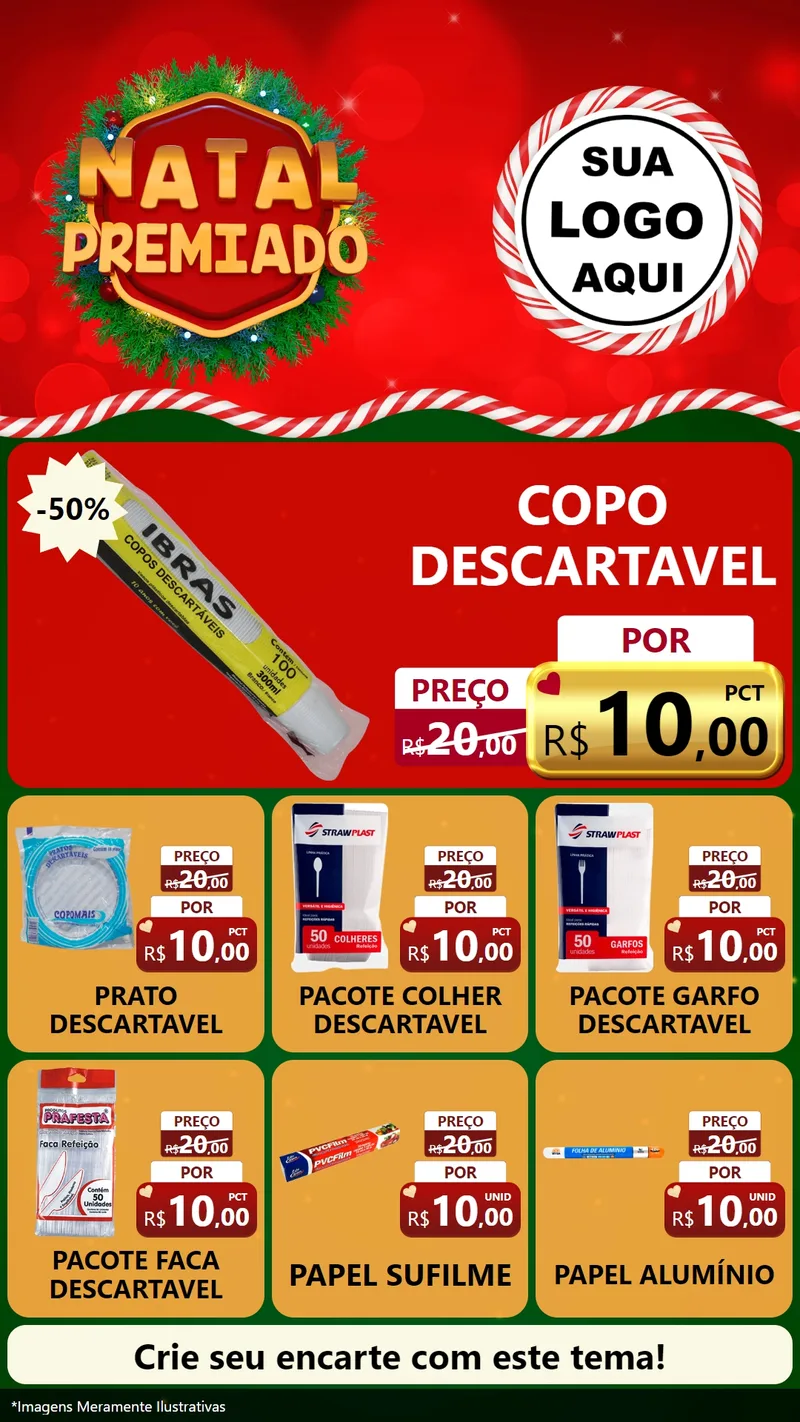 Modelo de Rede Social para Stories com o tema Natal Premiado para Embalagens