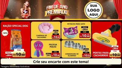 Modelo de TV para TV Horizontal com o tema Fim de Ano Premiado para Pet Shop