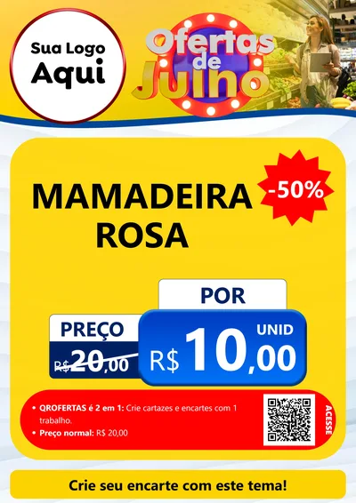 Modelo de Cartaz para Cartaz A4 Vertical com o tema Ofertas de Julho para Bebês