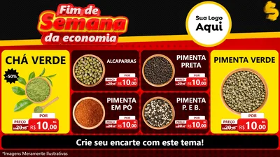 Modelo de TV para TV Horizontal com o tema Fim de Semana da Economia para Produtos Naturais