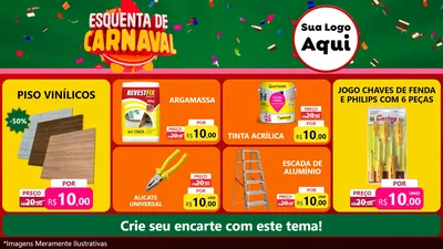 Modelo de TV para TV Horizontal com o tema Esquenta de Carnaval para Material para Construção