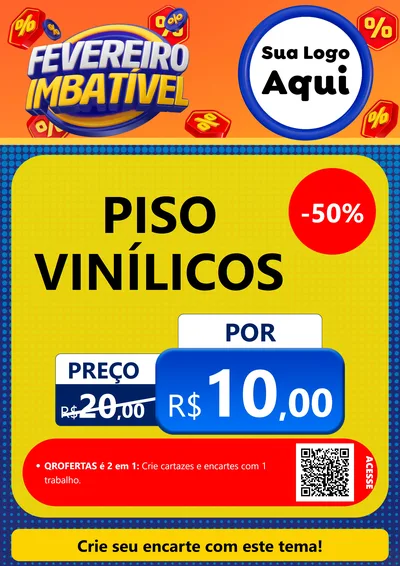 Modelo de Cartaz para Cartaz A4 Vertical com o tema Fevereiro Imbatível para Material para Construção