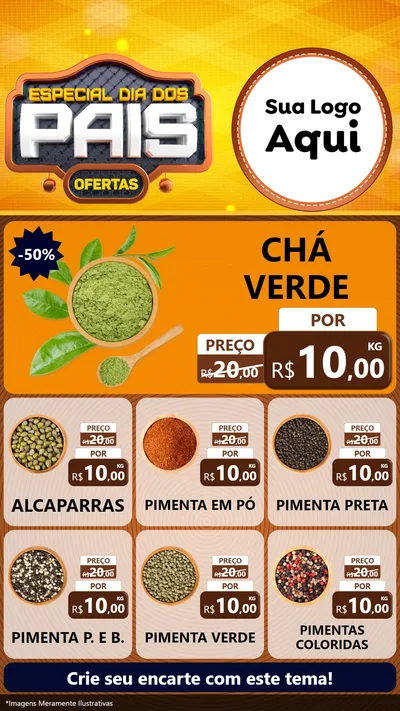 Modelo de Rede Social para Stories com o tema Especial Dia dos Pais para Produtos Naturais