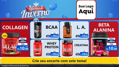 Modelo de TV para TV Horizontal com o tema Ofertas de Inverno para Suplementos alimentares