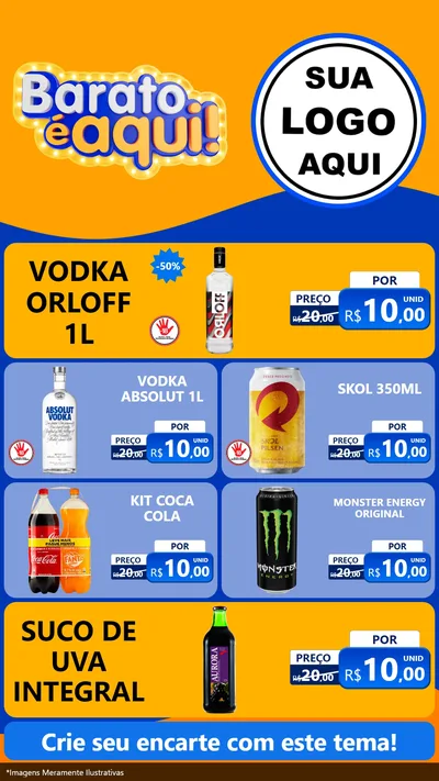 Modelo de TV para TV Vertical com o tema Barato é aqui para Distribuidora de bebidas