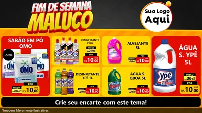 Modelo de TV para TV Horizontal com o tema Final de Semana Maluco para Produtos de Limpeza