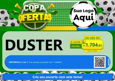 Modelo de Cartaz para Cartaz A4 Horizontal com o tema Copa De Ofertas para Concessionaria de Carros