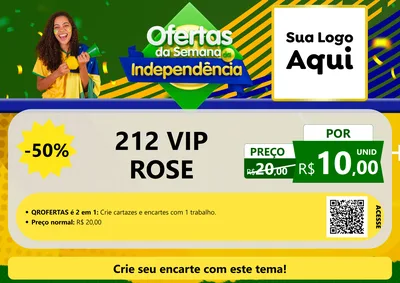 Modelo de Cartaz para Cartaz A4 Horizontal com o tema Ofertas da Semana da Independência para Perfumes