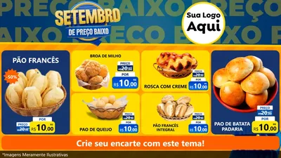 Modelo de TV para TV Horizontal com o tema Setembro De Preço Baixo para Padaria