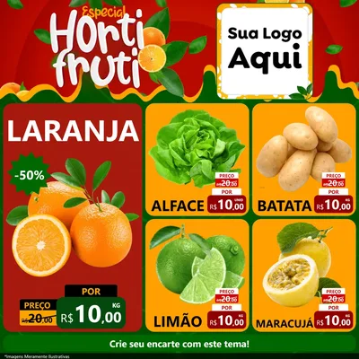 Modelo de Rede Social para Feed Facebook com o tema Especial Hortifruti para Hortifrúti
