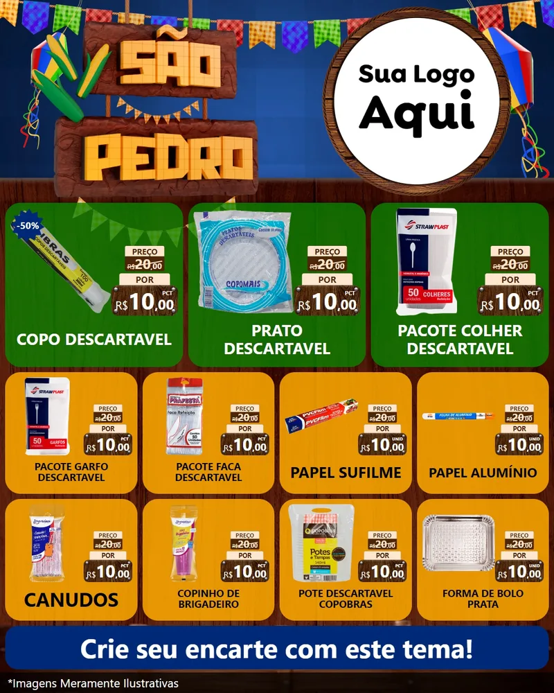 Modelo de Rede Social para Feed Instagram com o tema São Pedro para Embalagens