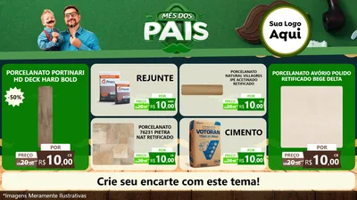 Modelo de TV para TV Horizontal com o tema Mês dos Pais para Pisos e revestimentos