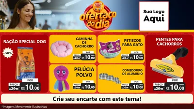 Modelo de TV para TV Horizontal com o tema Ofertaço Do Dia para Pet Shop