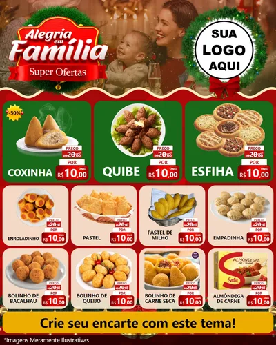 Modelo de Rede Social para Feed Instagram com o tema Alegria Em Família - Super Ofertas para Salgadaria
