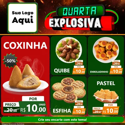Modelo de Rede Social para Feed Facebook com o tema Quarta Explosiva