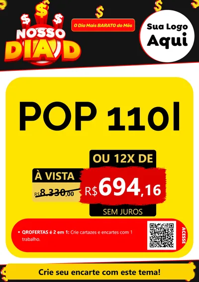 Modelo de Cartaz para Cartaz A4 Vertical com o tema Nosso Dia D para Concessionaria de Motos