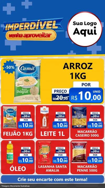 Modelo de Rede Social para Stories com o tema Imperdível para Supermercado
