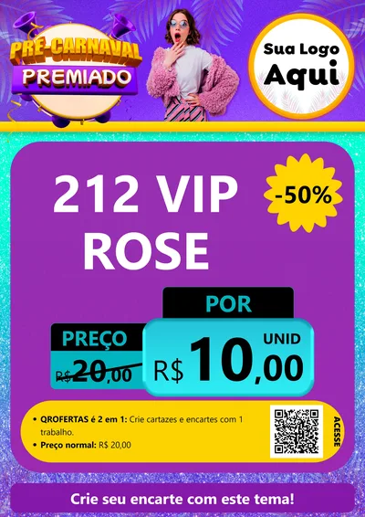 Modelo de Cartaz para Cartaz A4 Vertical com o tema Pré-Carnaval Premiado para Perfumes