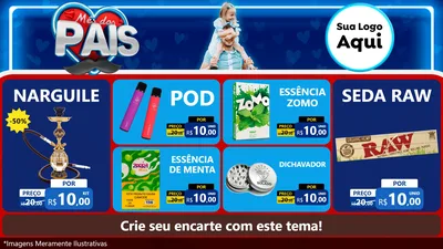 Modelo de TV para TV Horizontal com o tema Mês Dos Pais para Tabacaria