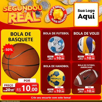 Modelo de Rede Social para Feed Facebook com o tema Segundou do Real para Artigos Esportivos