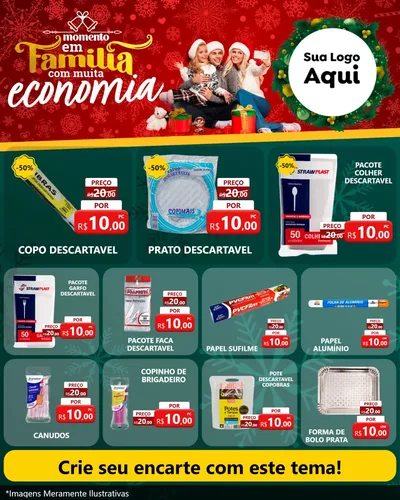 Modelo de Rede Social para Feed Instagram com o tema Momento em Família (Natal) para Embalagens