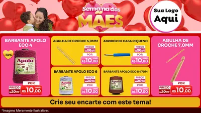 Modelo de TV para TV Horizontal com o tema Semana Das Mães para Armarinho e Aviamentos