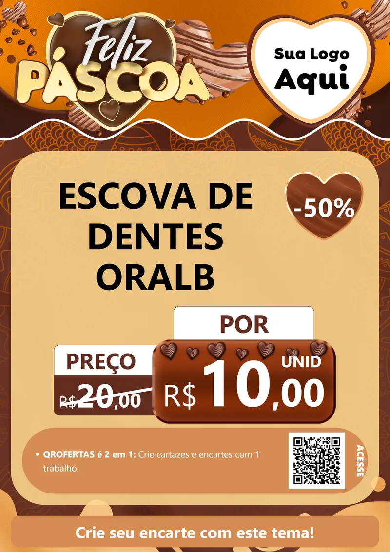 Modelo de Cartaz para Cartaz A4 Vertical com o tema Feliz Páscoa para Higiene Pessoal