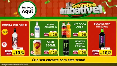 Modelo de TV para TV Horizontal com o tema Setembro Imbatível para Distribuidora de bebidas