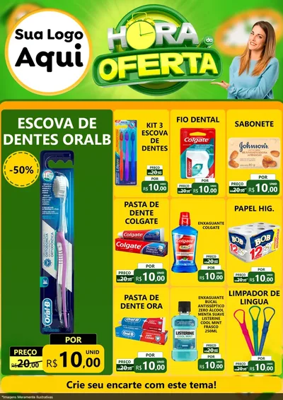 Modelo de Encarte para Encarte A4 Vertical com o tema Hora da Oferta para Higiene Pessoal
