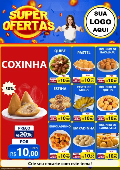 Modelo de Encarte para Encarte A4 Vertical com o tema Super Ofertas