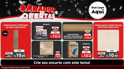 Modelo de TV para TV Horizontal com o tema Sabadou de Ofertas para Pisos e revestimentos