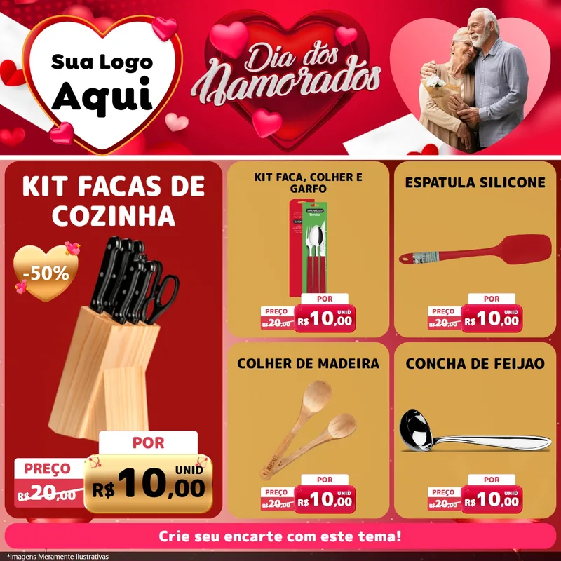 Modelo de Rede Social para Feed Facebook com o tema Dia Dos Namorados para Utilidades Domésticas