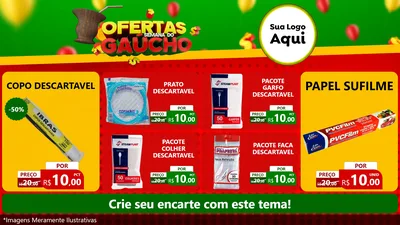Modelo de TV para TV Horizontal com o tema Ofertas Semana Do Gaúcho para Embalagens