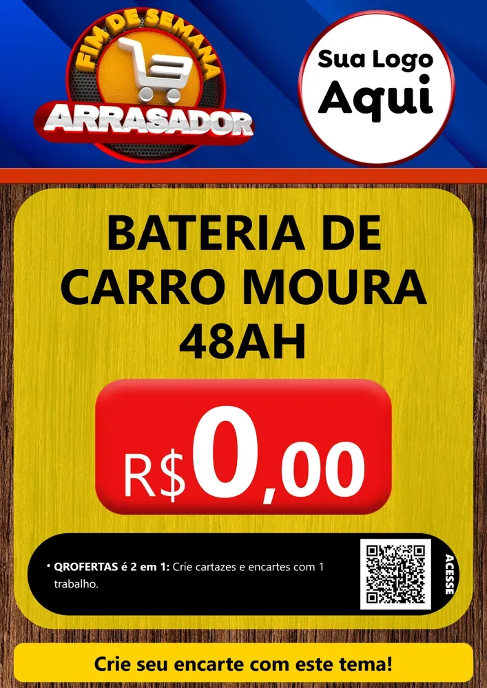 Modelo de Cartaz para Cartaz A4 Vertical com o tema Fim De Semana Arrasador para Baterias Elétricas