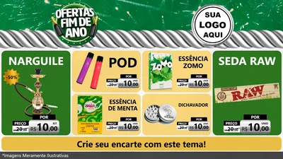 Modelo de TV para TV Horizontal com o tema Ofertas Fim de Ano para Tabacaria