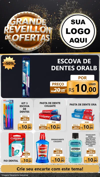 Modelo de Rede Social para Stories com o tema Grande Réveillon de Ofertas para Higiene Pessoal