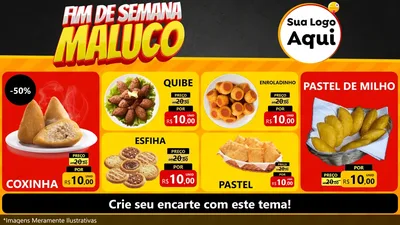 Modelo de TV para TV Horizontal com o tema Final de Semana Maluco para Salgadaria