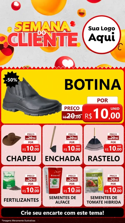 Modelo de Rede Social para Stories com o tema Semana do Cliente para Agropecuária