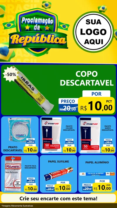 Modelo de Rede Social para Stories com o tema Proclamação da República para Embalagens