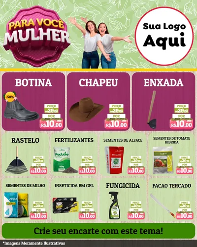 Modelo de Rede Social para Feed Instagram com o tema Para Você Mulher para Agropecuária