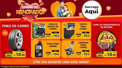 Modelo de TV para TV Horizontal com o tema Semana dos Namorados para Auto peças