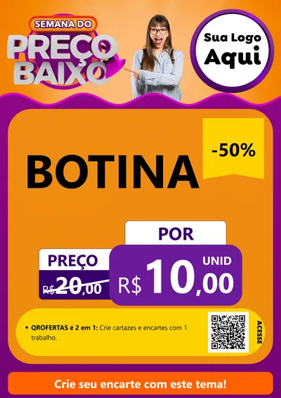 Modelo de Cartaz para Cartaz A4 Vertical com o tema Semana do Preço Baixo para Agropecuária